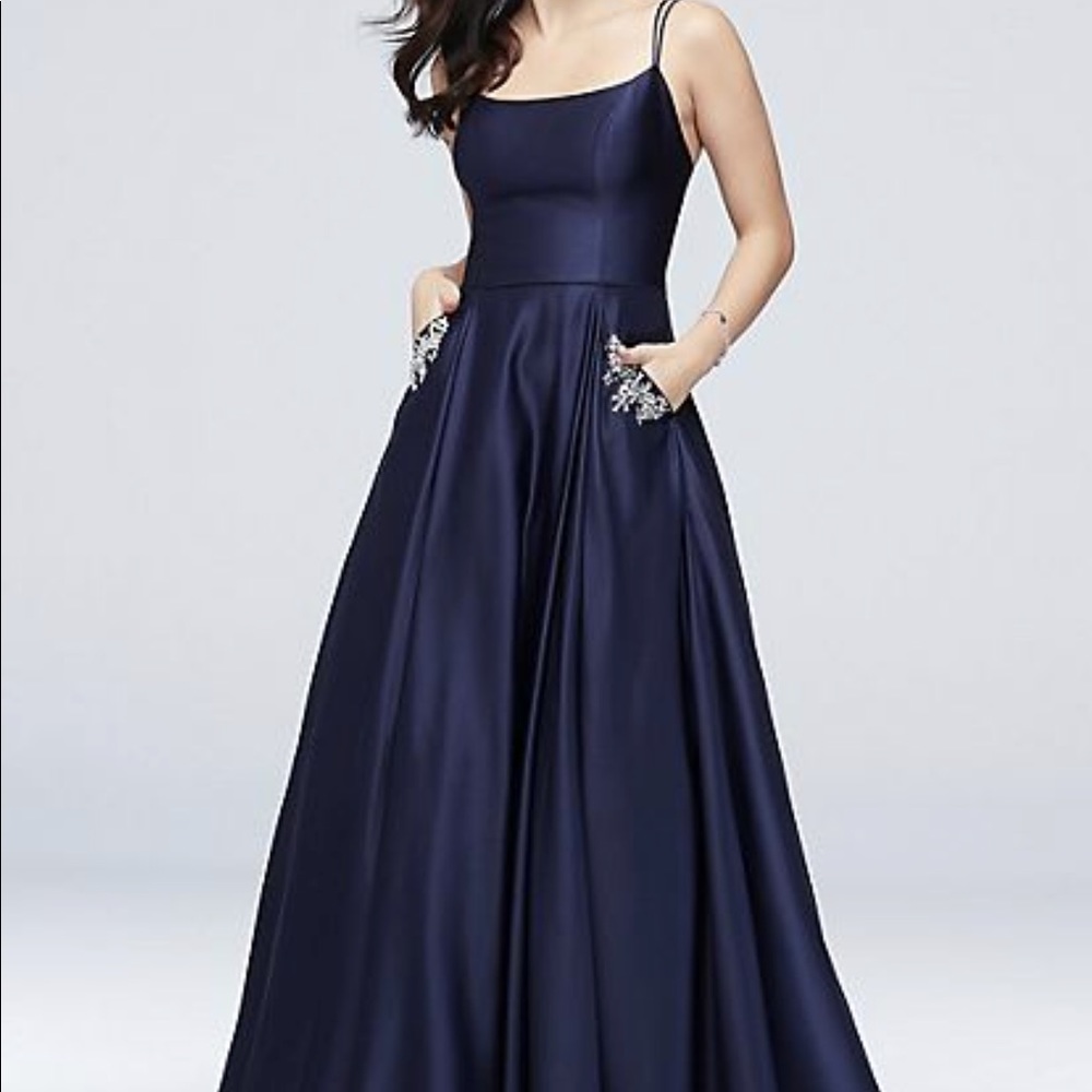 Pink rhinestone prom dress